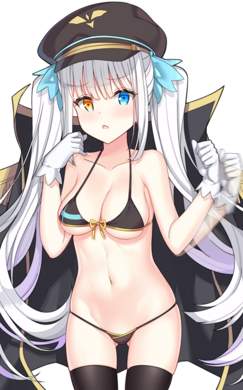 bikini heterochromia jyt kagura_mea kagura_mea_channel swimsuits thighhighs