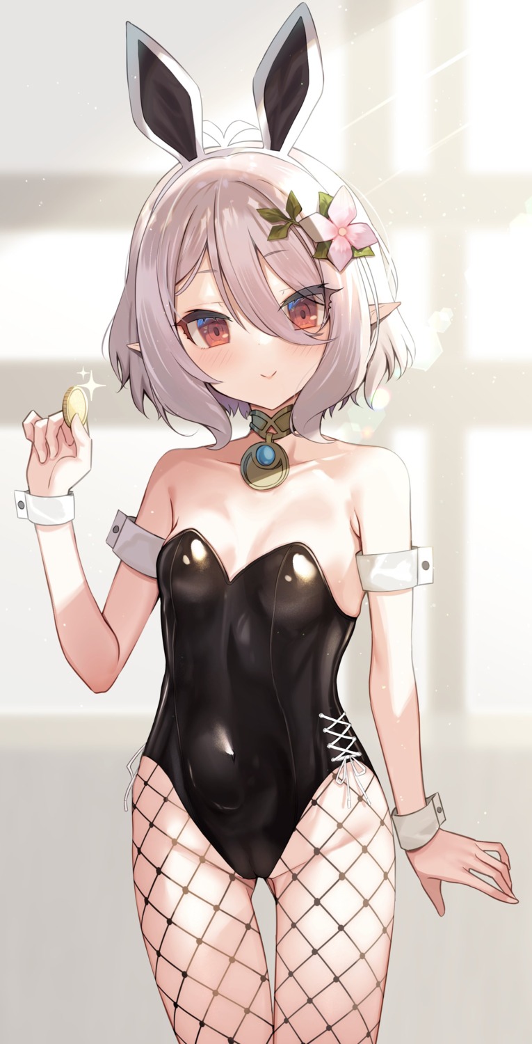 amrita_(amber78gou) animal_ears bunny_ears bunny_girl fishnets kokkoro pantyhose pointy_ears princess_connect princess_connect!_re:dive