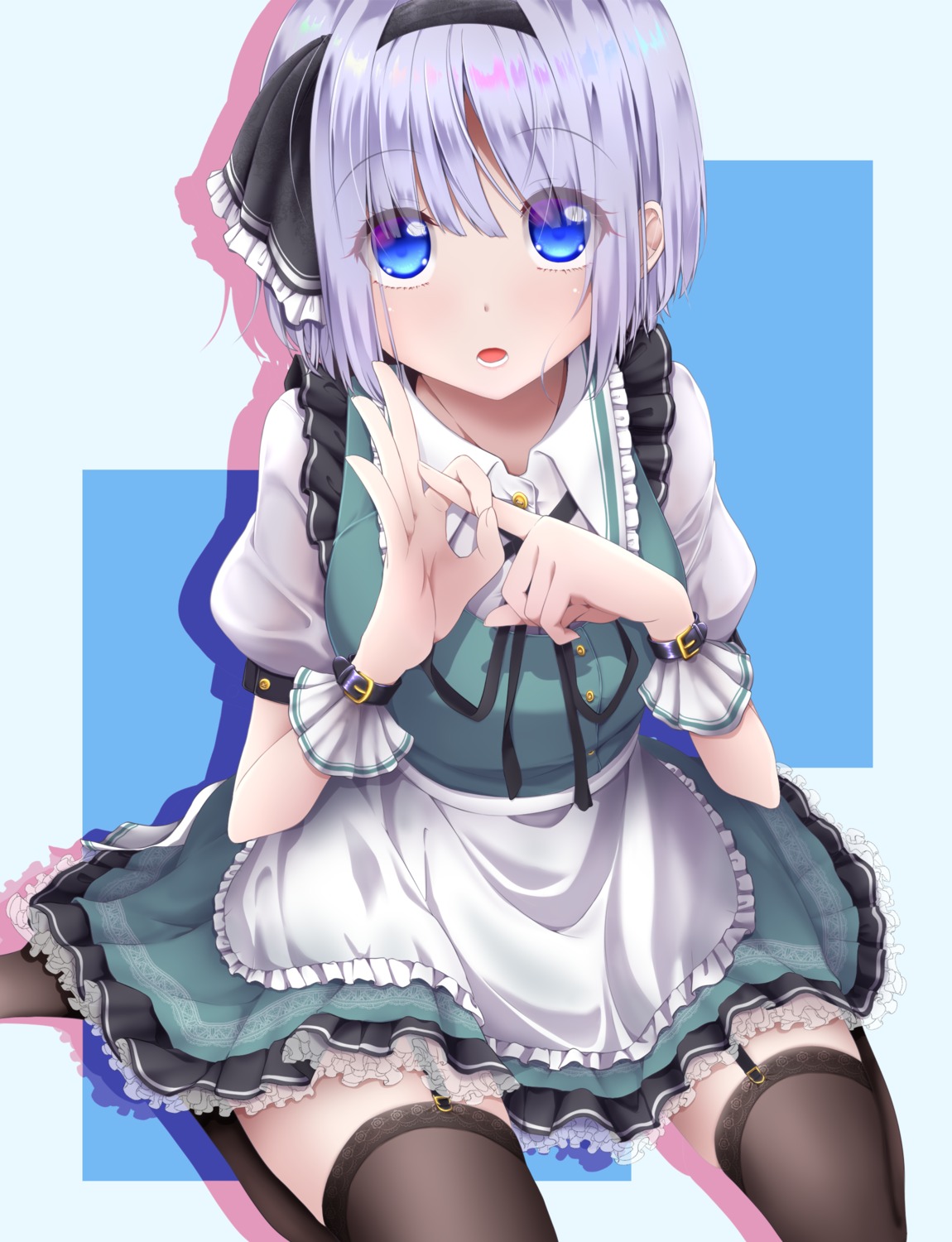 evandragon konpaku_youmu maid stockings thighhighs touhou