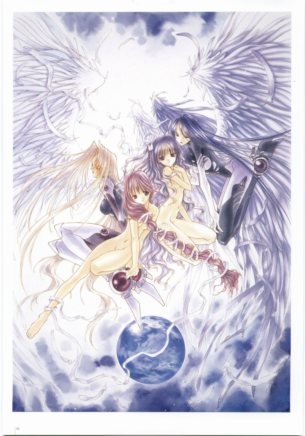 angel angel_dust naked nanase_aoi wings