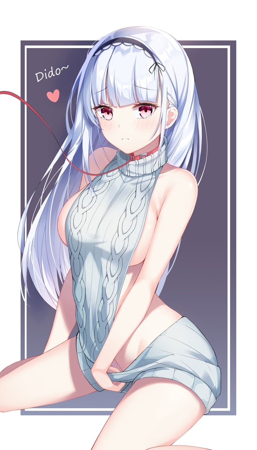 azur_lane dido_(azur_lane) lin_(user_uzmw2535) no_bra nopan sweater