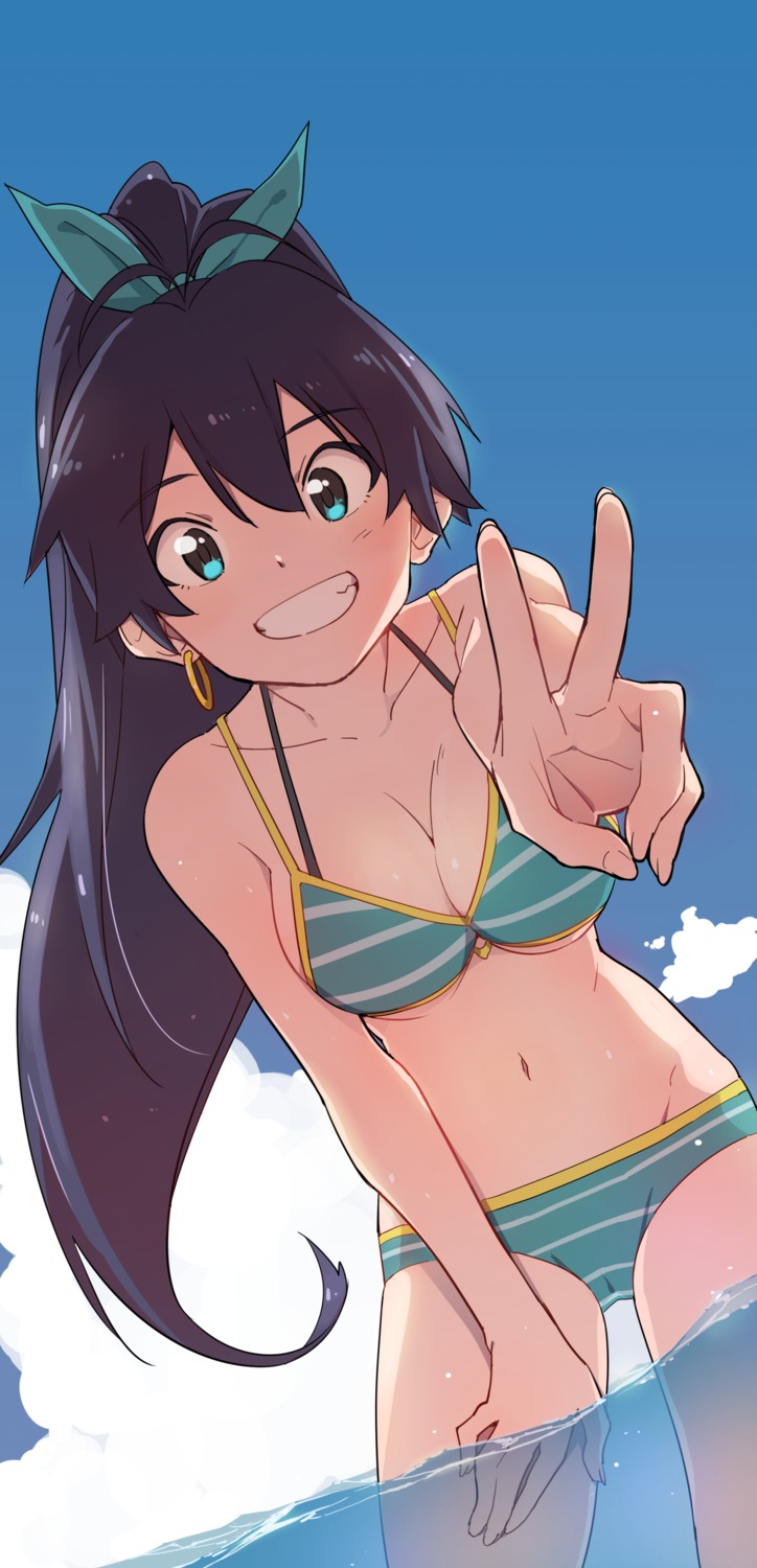 bikini cleavage ganaha_hibiki gulim swimsuits the_idolm@ster underboob wet