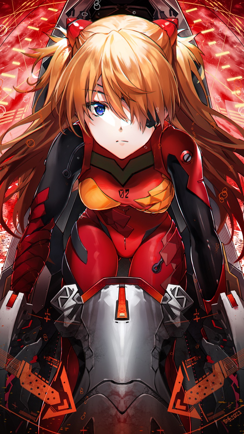 baisi_shaonian bodysuit eyepatch neon_genesis_evangelion souryuu_asuka_langley