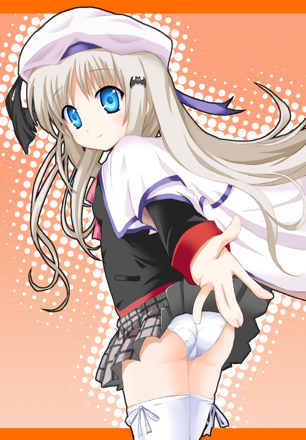 ass astral_trip little_busters! noumi_kudryavka pantsu seifuku skirt_lift thighhighs tomusooya