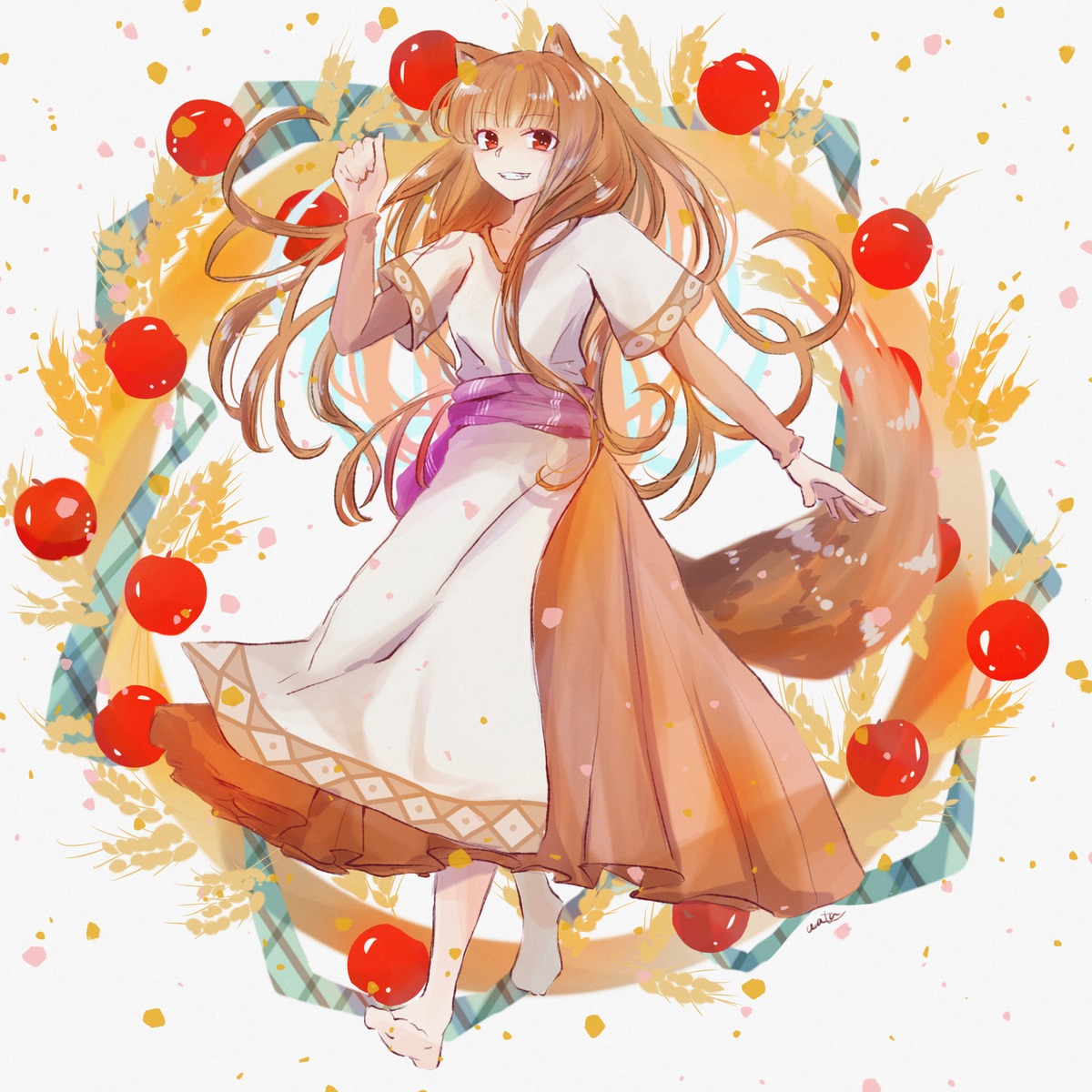 animal_ears dress holo spice_and_wolf tagme tail