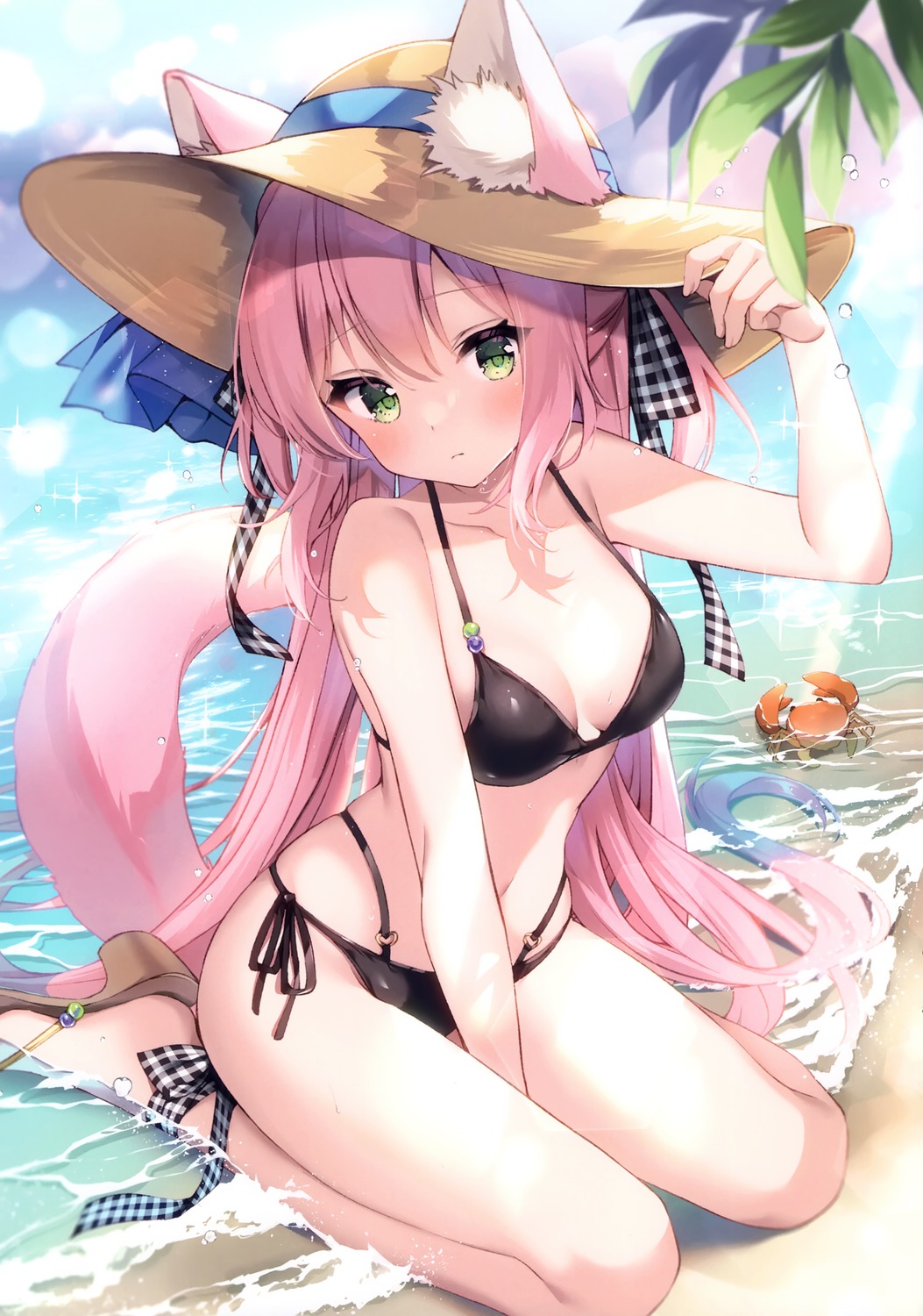 animal_ears bikini koiko_irori mia_(koiko_irori) swimsuits tail