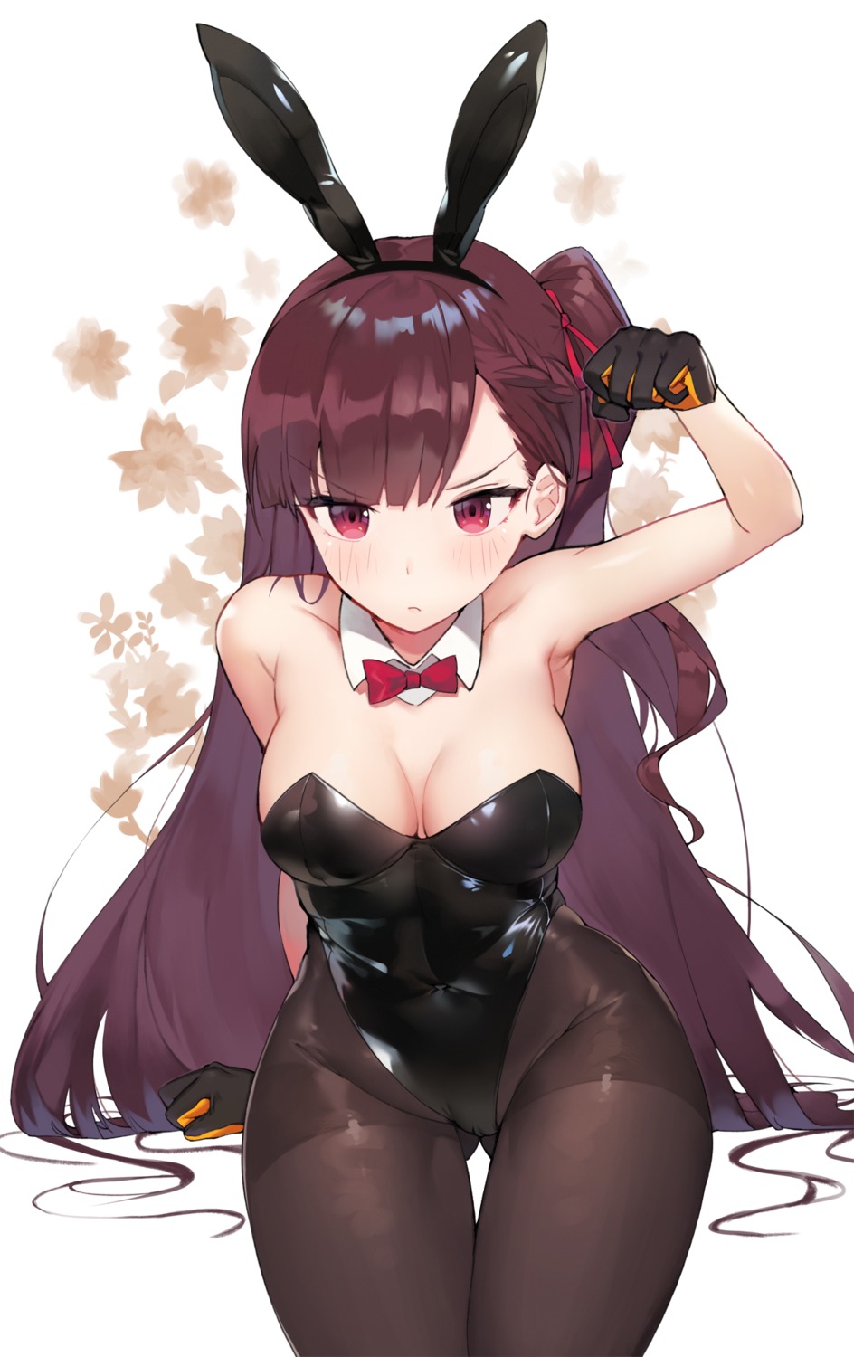 animal_ears bunny_ears bunny_girl cameltoe cleavage girls_frontline jehyun pantyhose wa2000_(girls_frontline)