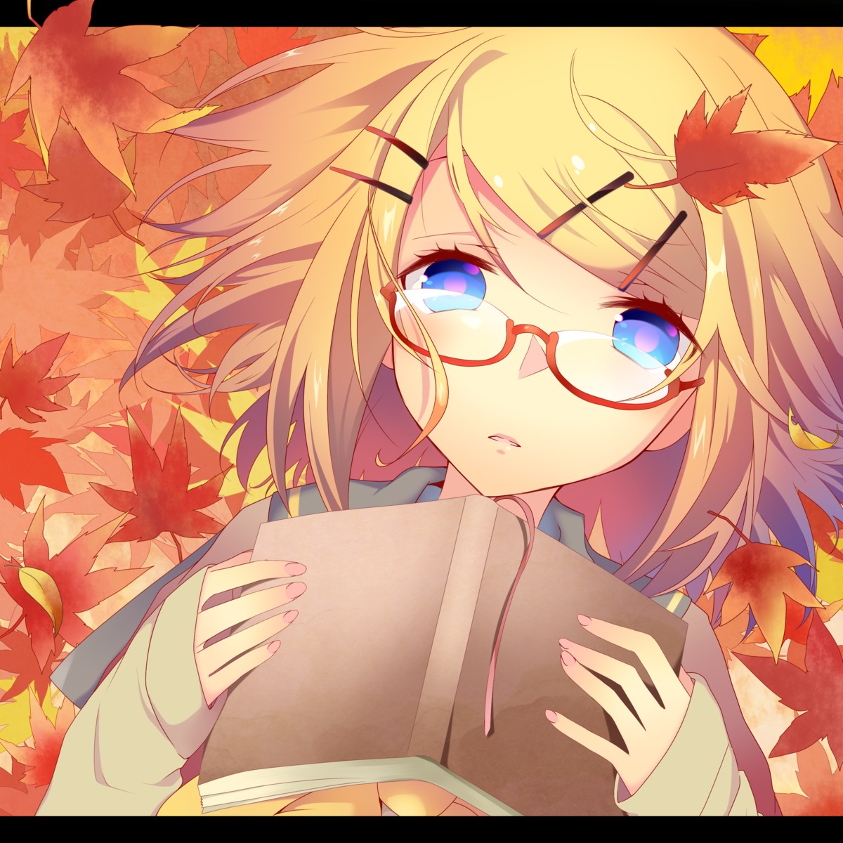 kagamine_rin megane temari_(artist) vocaloid