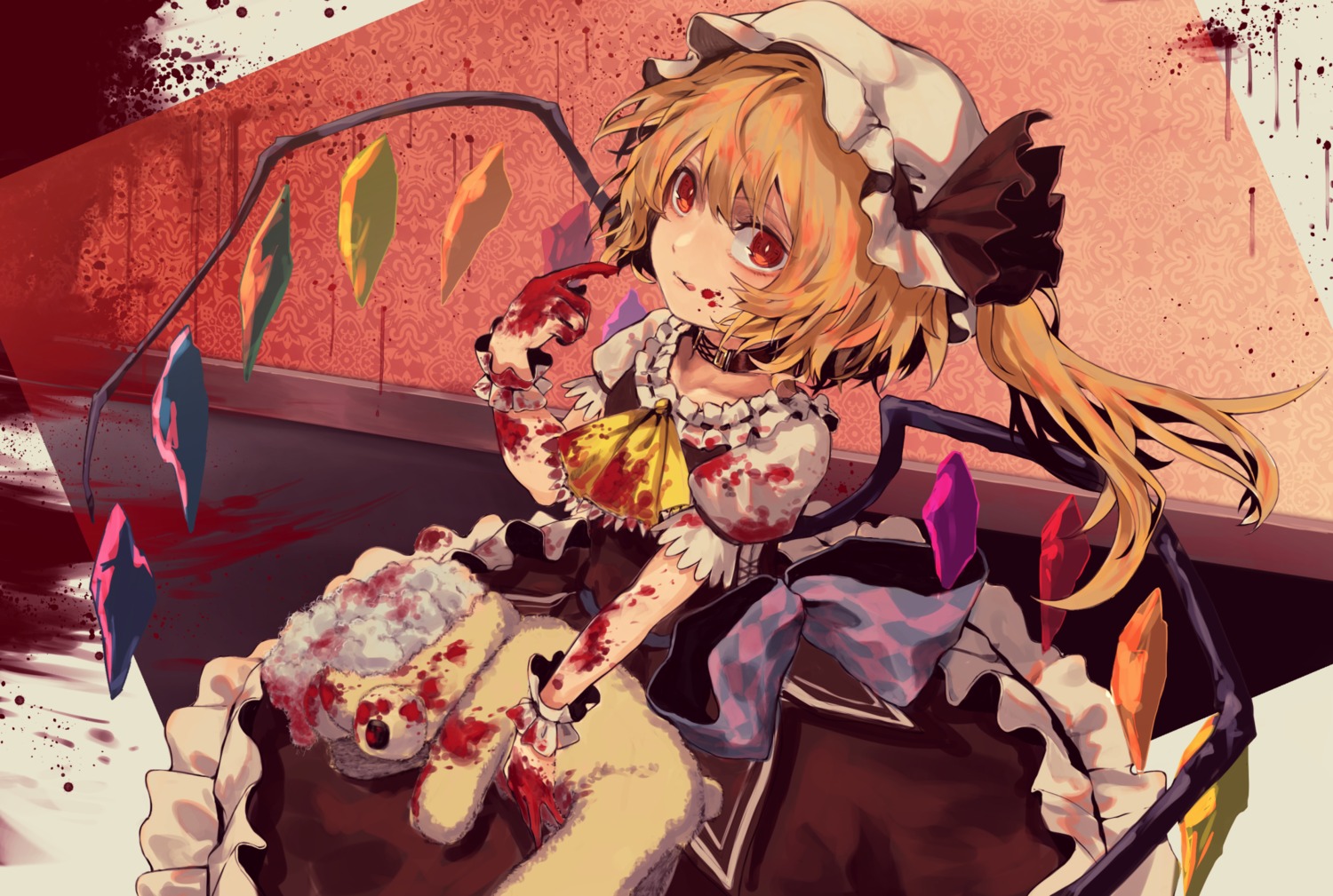 berabou blood flandre_scarlet touhou wings