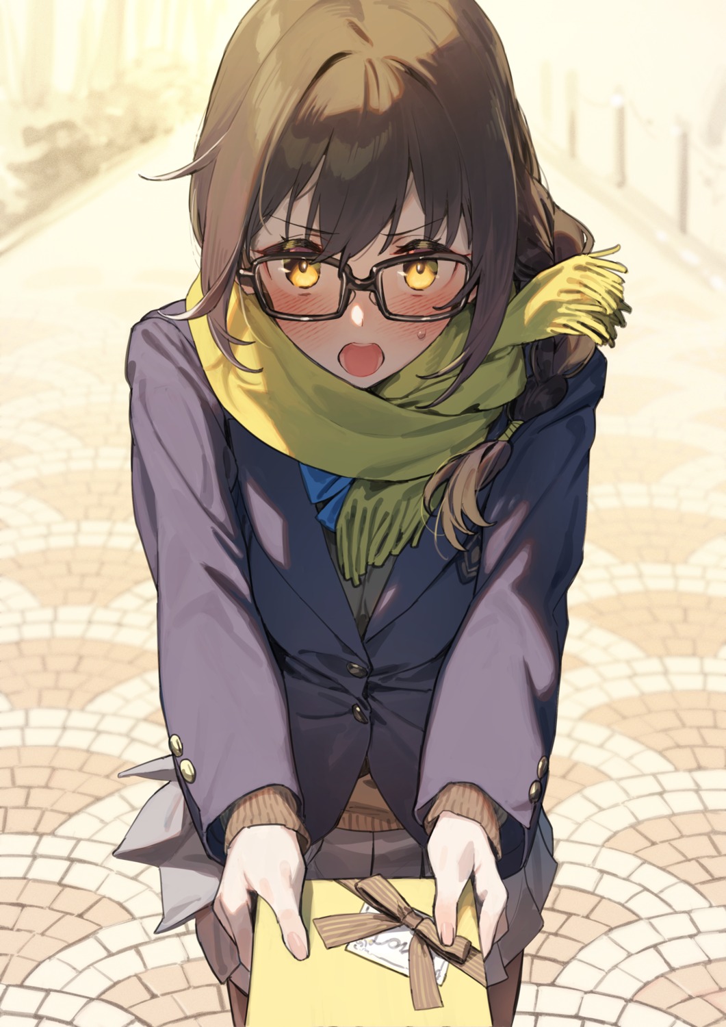 92m megane pantyhose seifuku sweater valentine