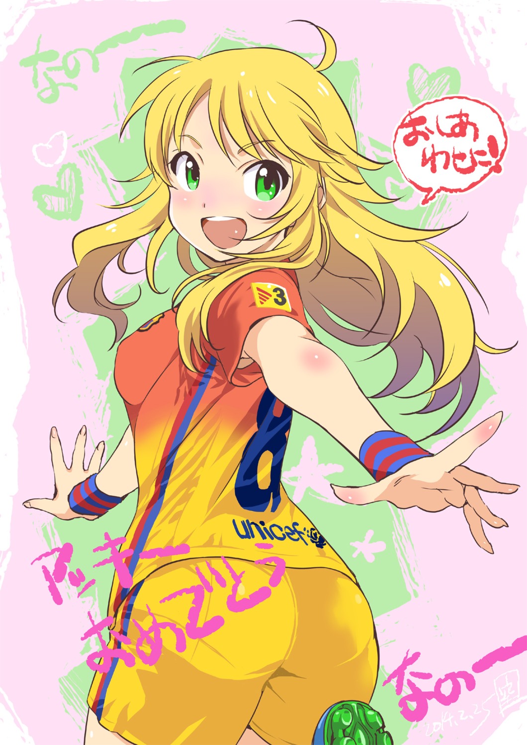 hoshii_miki inoue_sora soccer the_idolm@ster