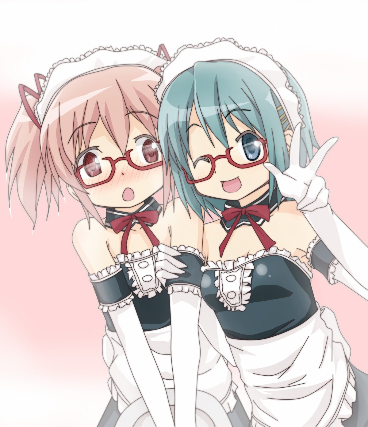 hangaku kaname_madoka megane miki_sayaka puella_magi_madoka_magica