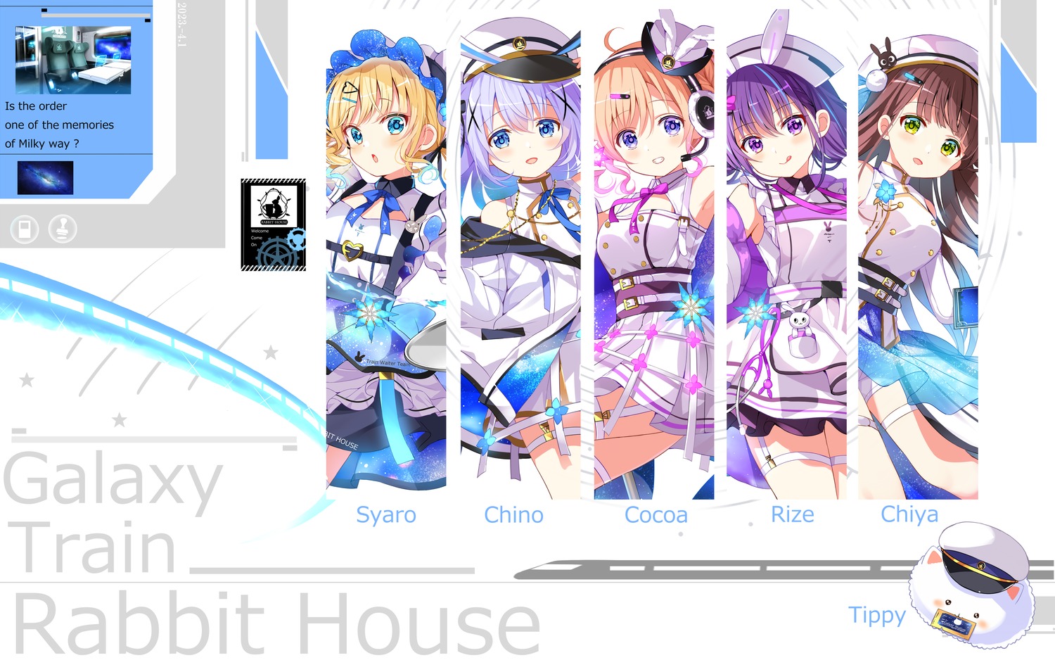 gochuumon_wa_usagi_desu_ka? hoto_cocoa kafuu_chino kirima_sharo tagme tedeza_rize ujimatsu_chiya