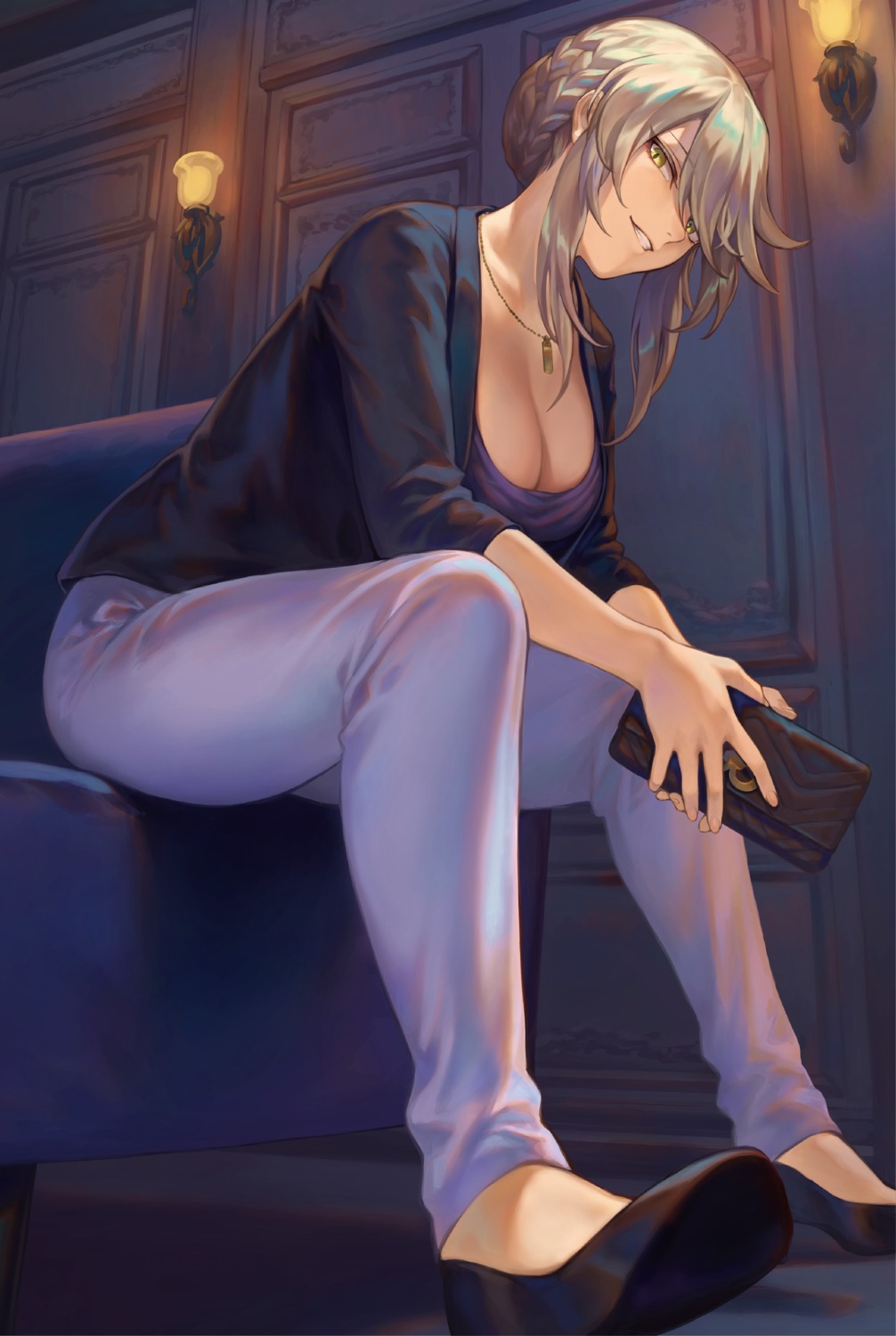 artoria_pendragon_alter_(fate/grand_order) cleavage fate/grand_order heels mashu_(003)