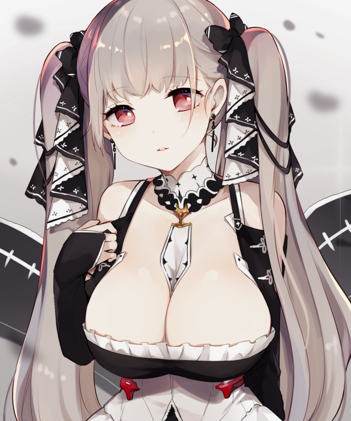 azur_lane formidable_(azur_lane) gothic_lolita leafwow lolita_fashion no_bra