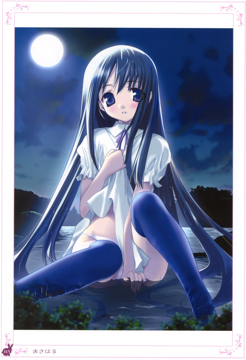 dress_shirt loli masaharu pantsu thighhighs wet_clothes