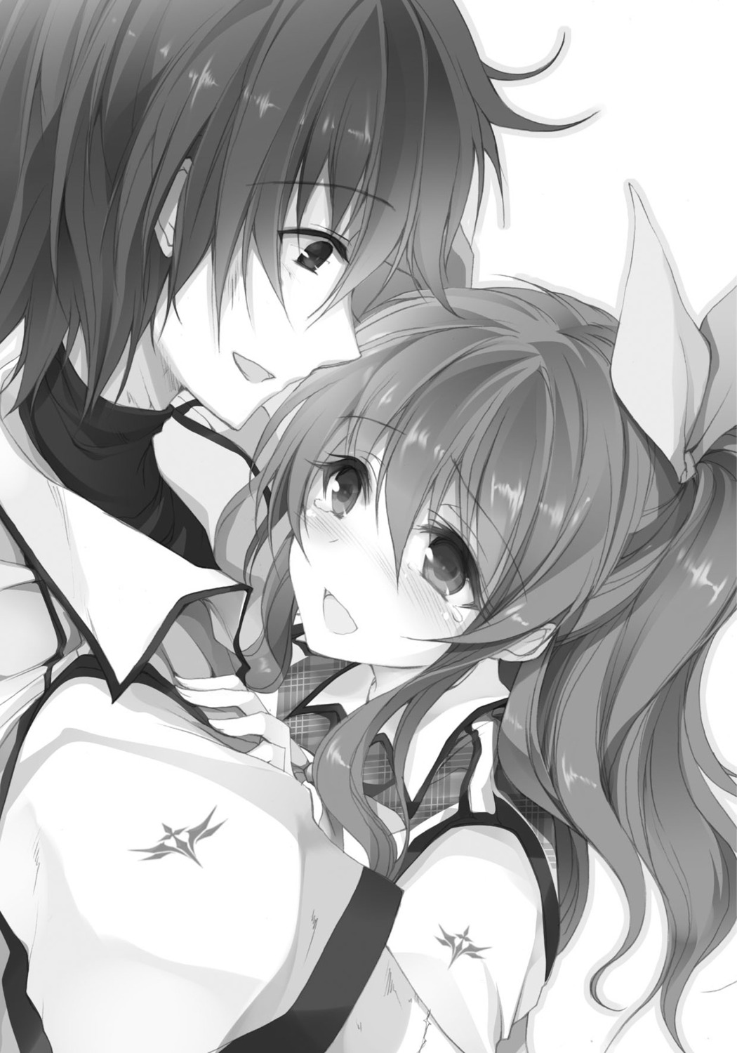 kurogane_ikki monochrome rakudai_kishi_no_cavalry seifuku stella_vermillion won_(az_hybrid)