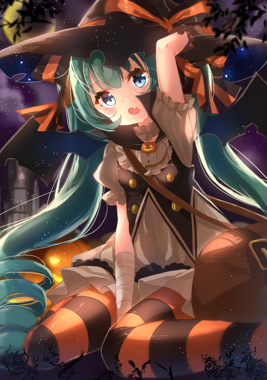 halloween hatsune_miku jimmy pantyhose vocaloid witch