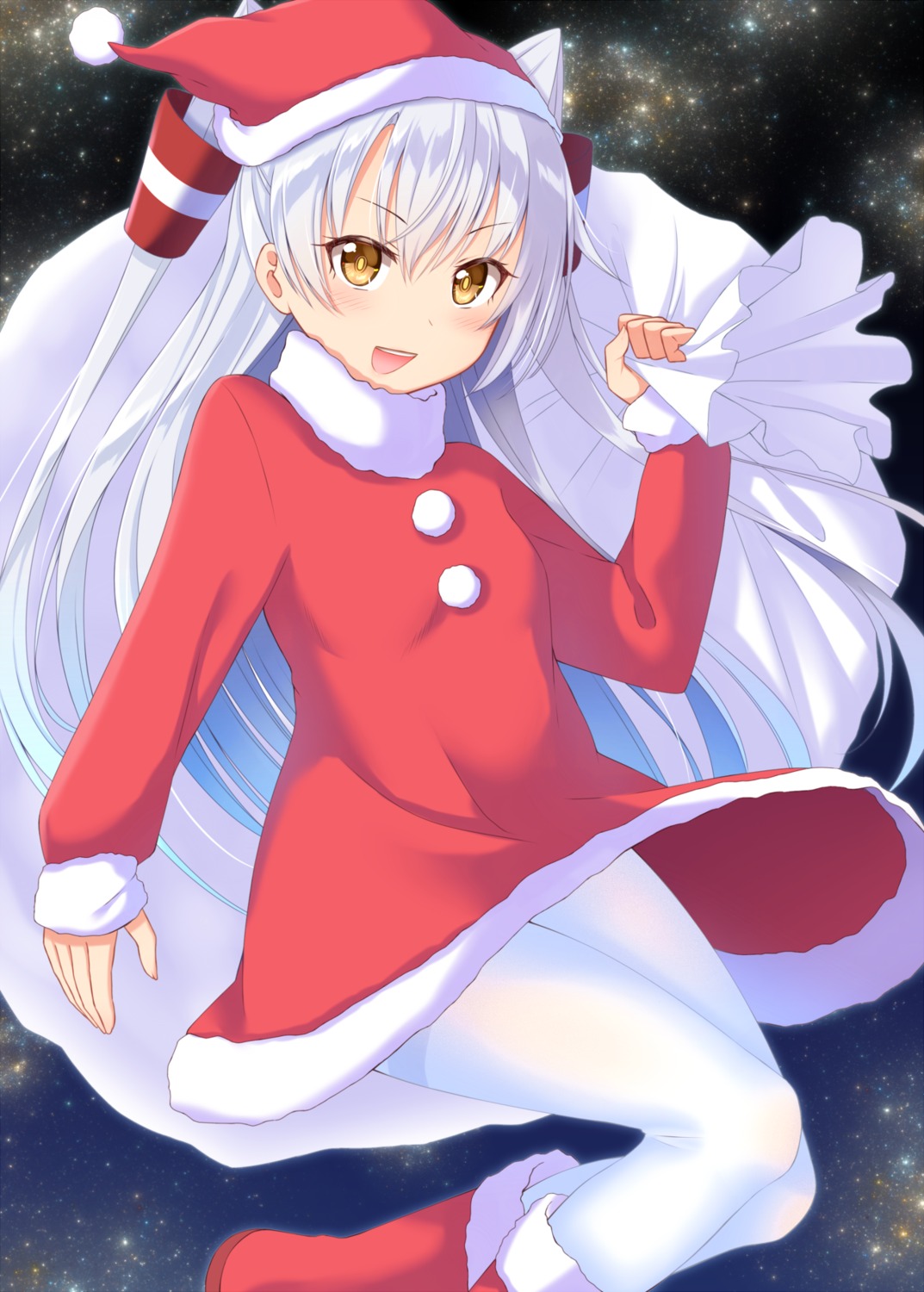 amatsukaze_(kancolle) christmas dress gurande kantai_collection pantyhose