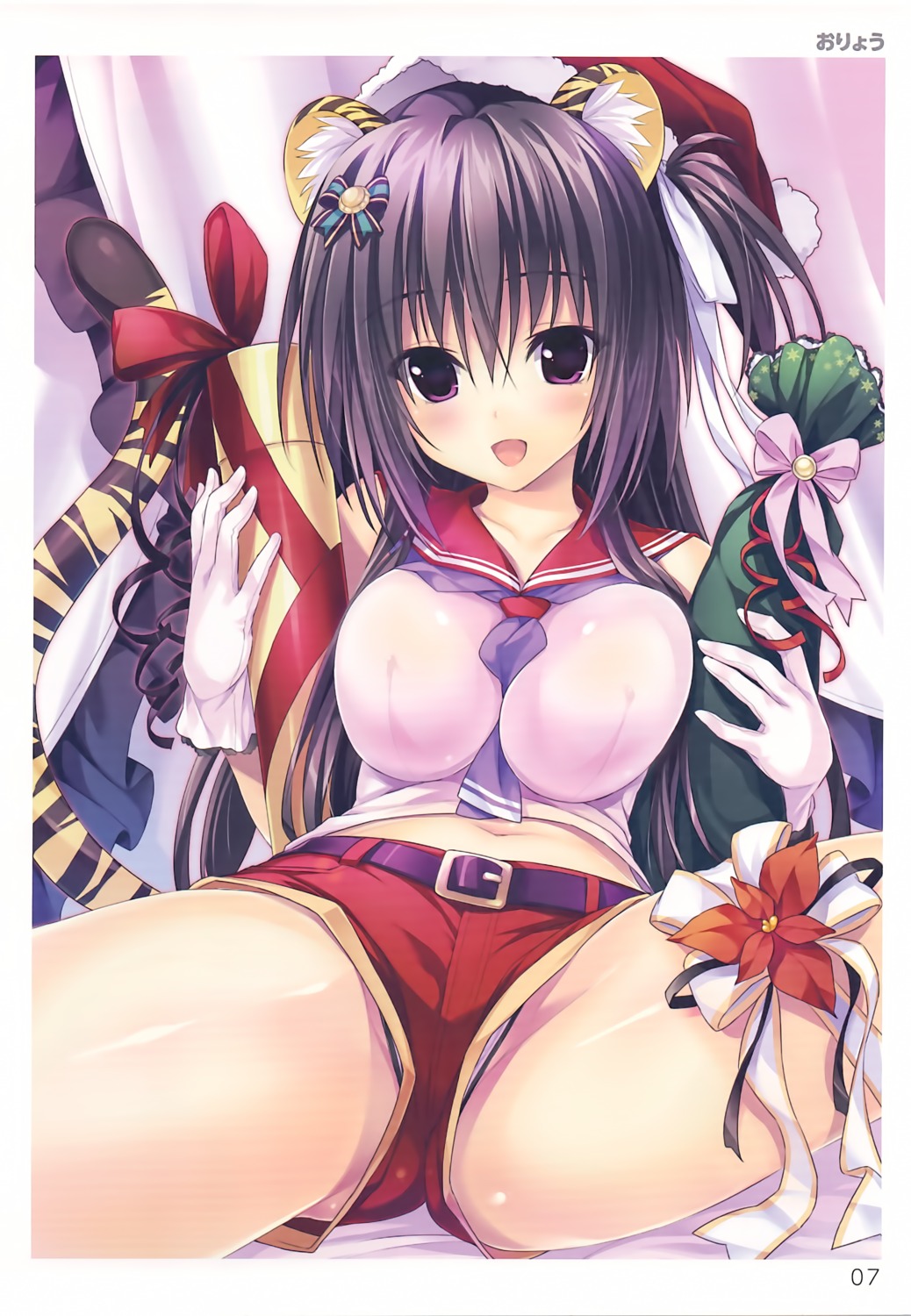 animal_ears christmas oryou pantsu seifuku tail toranoana