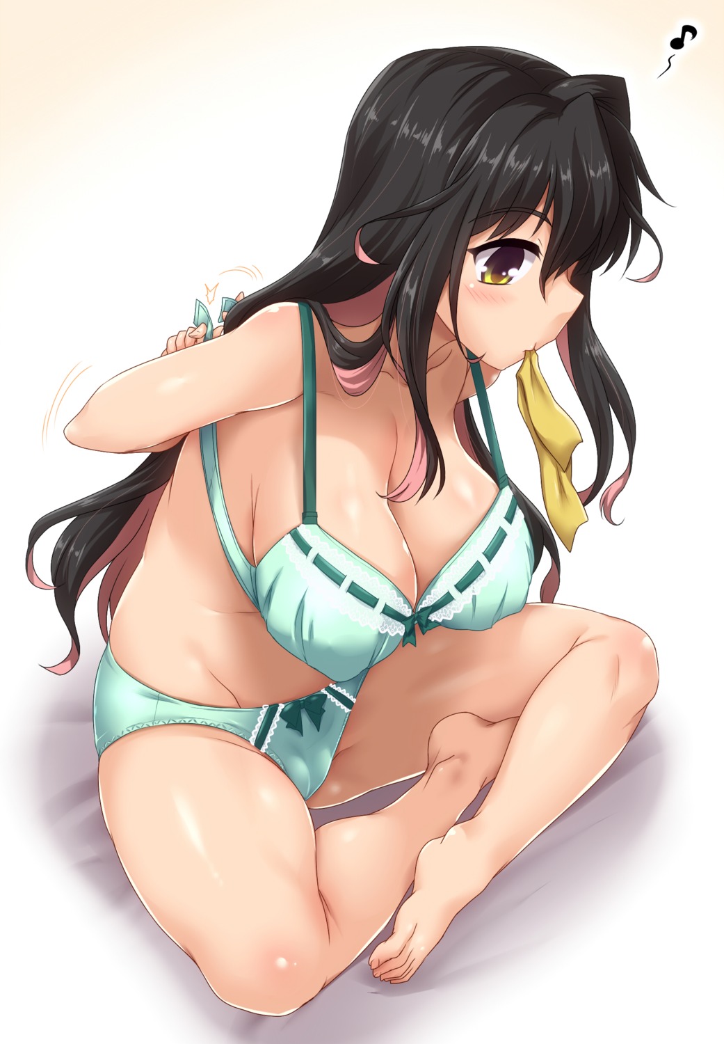 bra cameltoe cleavage kantai_collection naganami_(kancolle) pantsu undressing yoshi_tama