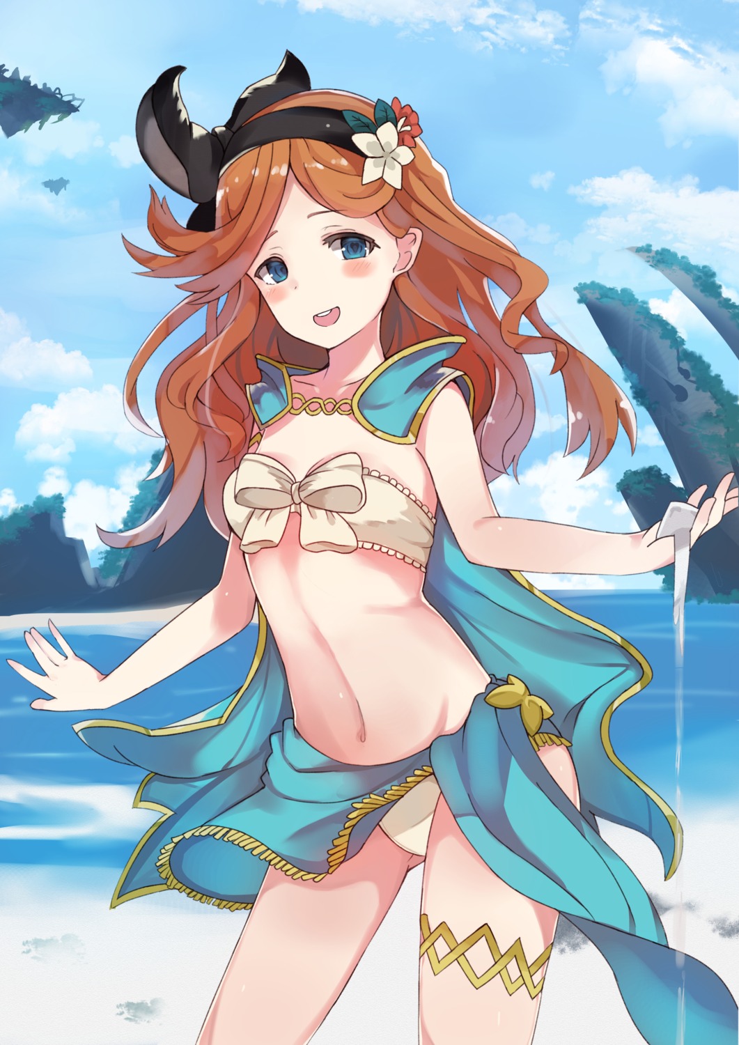 bikini cleavage garter granblue_fantasy kogalashi sara_(granblue_fantasy) swimsuits