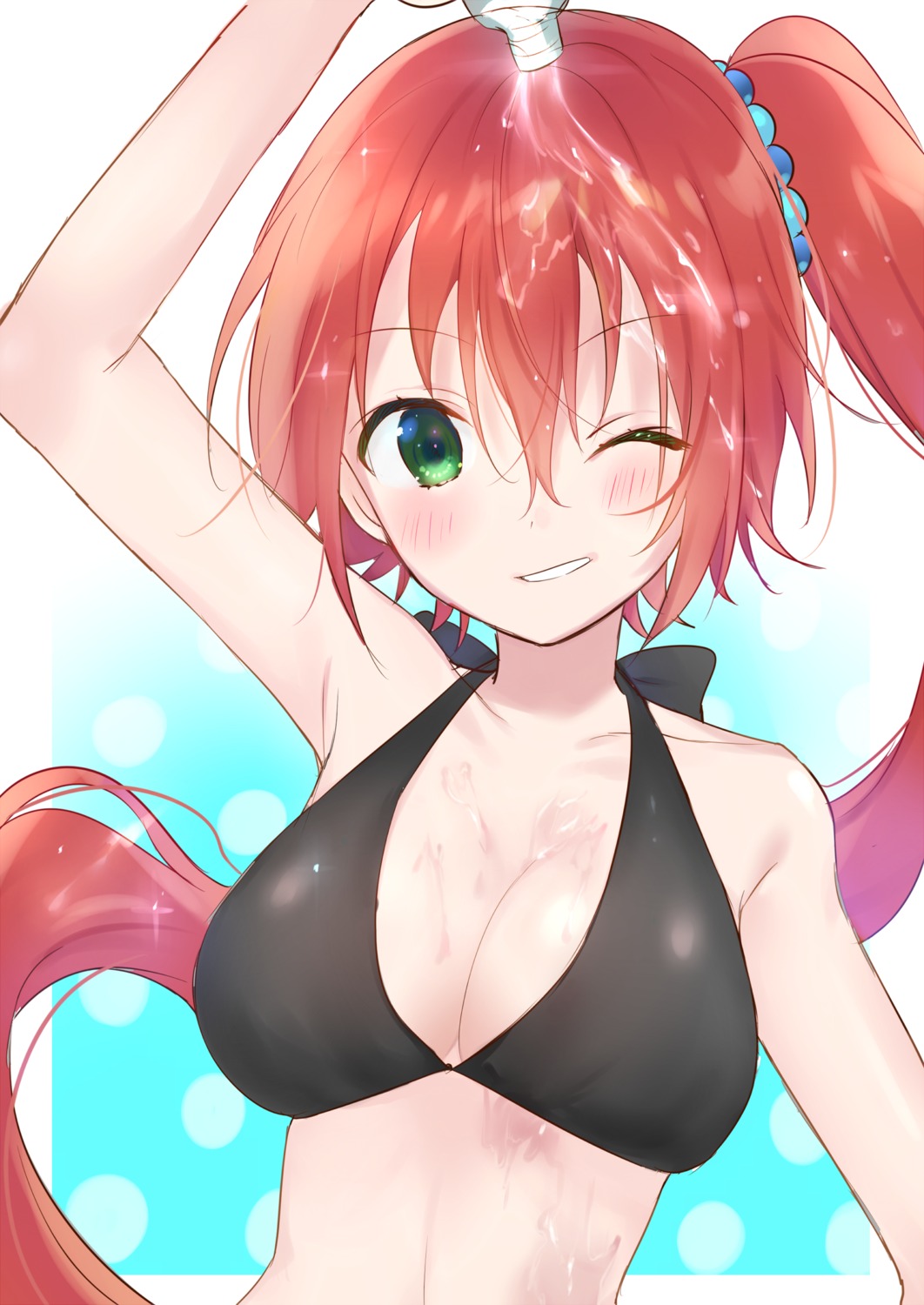 bikini_top cleavage kakizato_shinano swimsuits wet