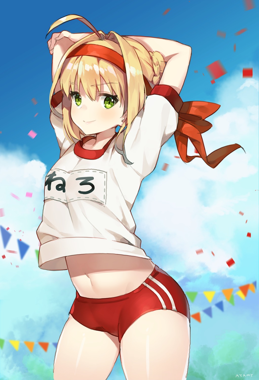 ayamy buruma fate/grand_order gym_uniform saber_extra