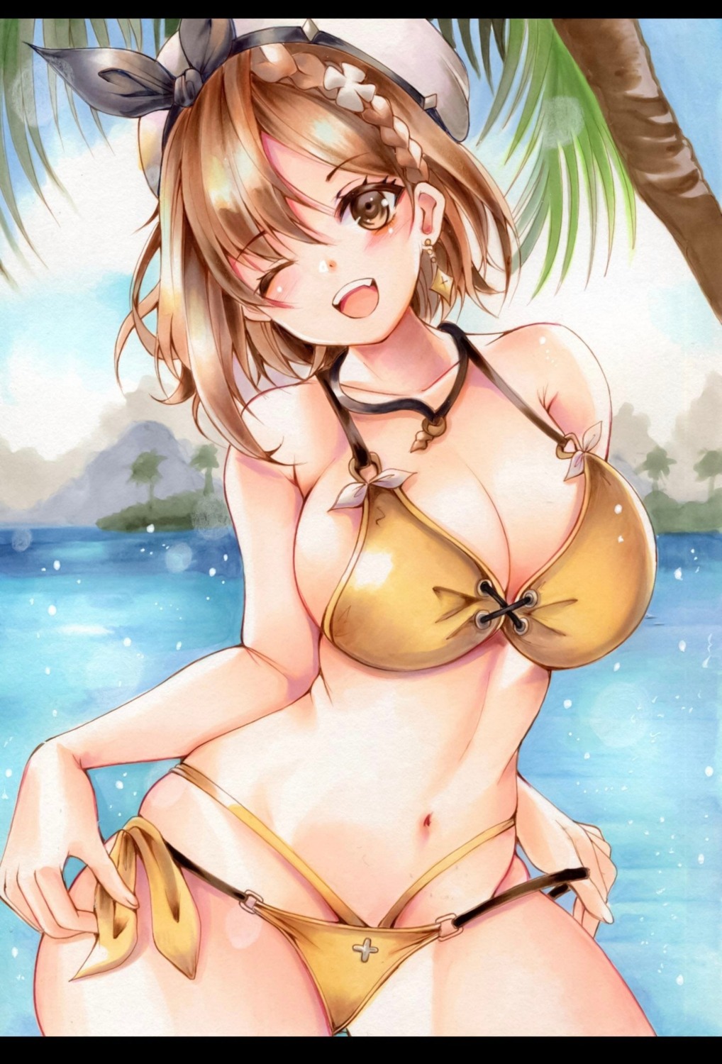 atelier atelier_ryza atelier_ryza_2 bikini harako_(axap4882) reisalin_stout swimsuits undressing