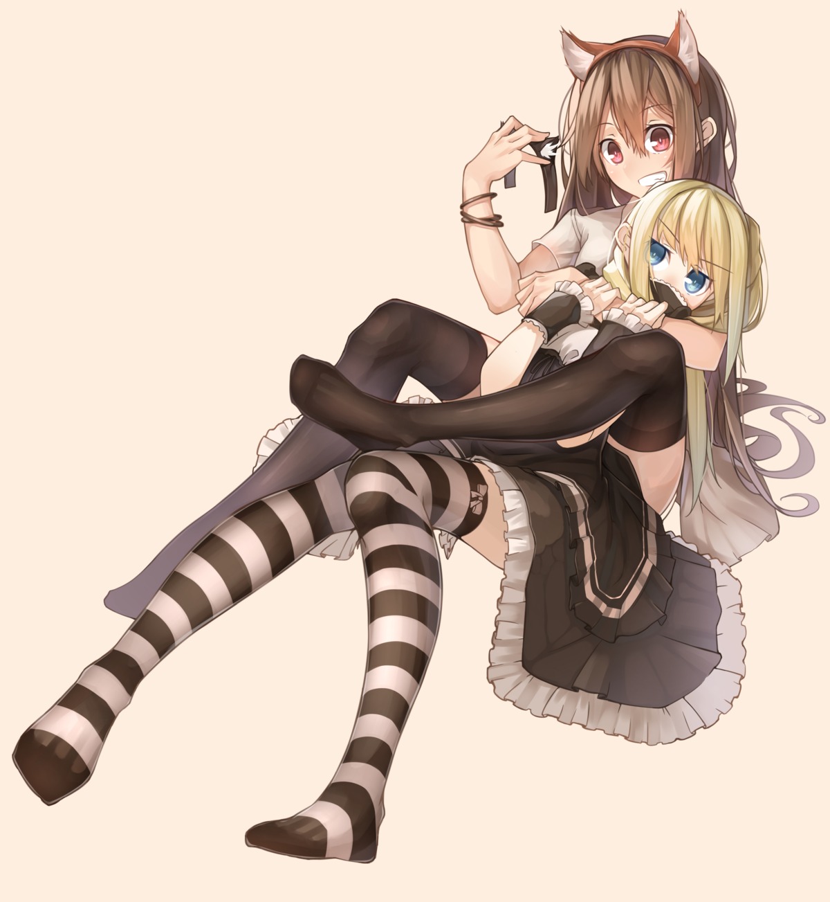 animal_ears dress gothic_lolita lolita_fashion thighhighs zz_(artist)