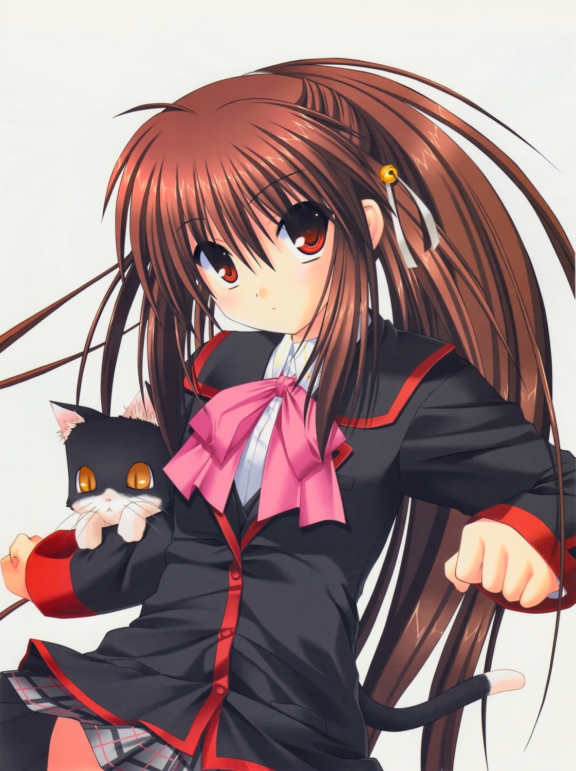 key little_busters! na-ga natsume_rin neko seifuku skirt_lift