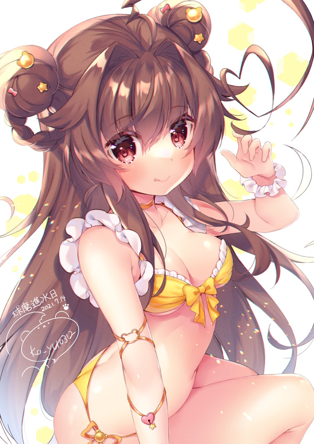 bikini kantai_collection ko_yu kuma_(kancolle) swimsuits