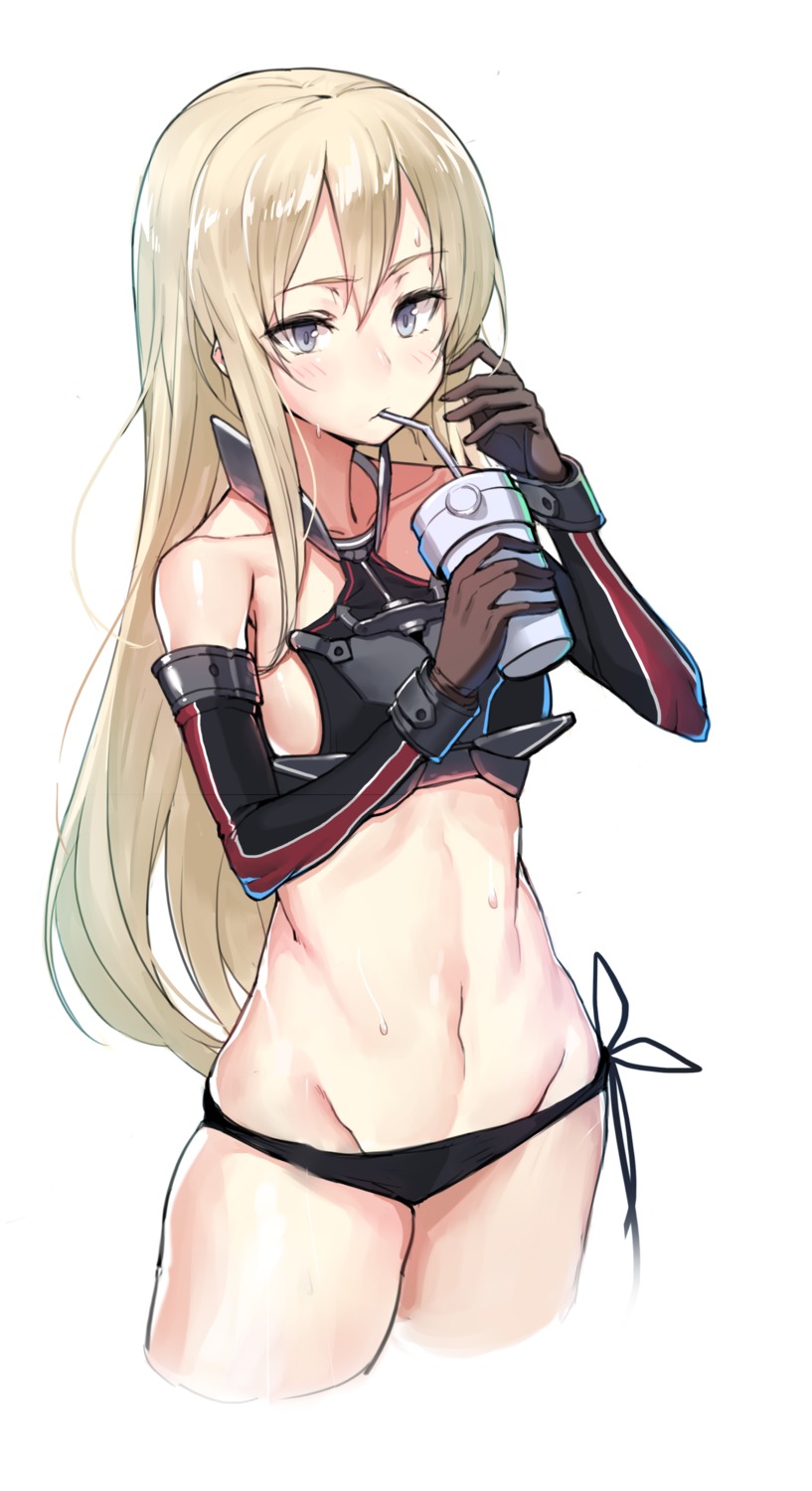 battle_koala bikini bismarck_(kancolle) kantai_collection swimsuits