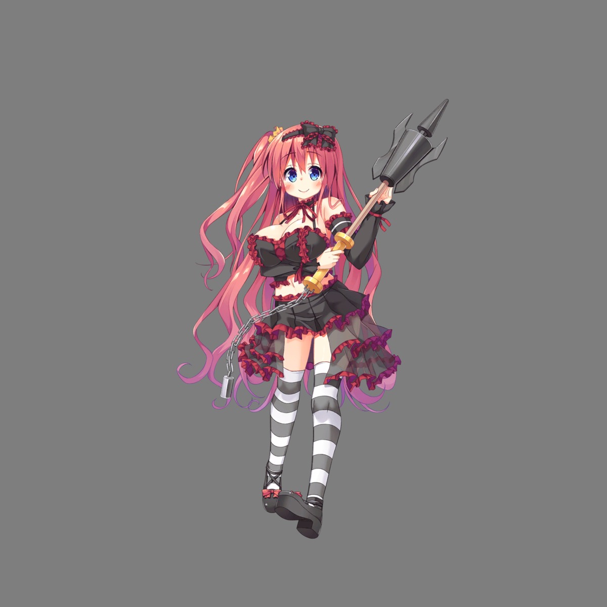 cleavage heels hoshi_no_girls_odyssey lolita_fashion see_through thighhighs transparent_png weapon