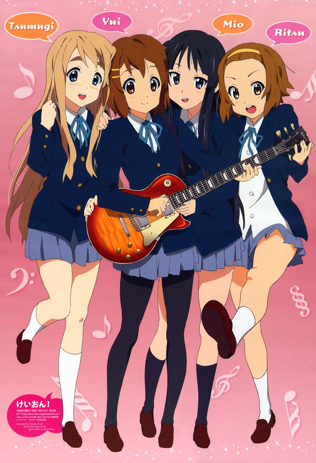 akiyama_mio hirasawa_yui k-on! kotobuki_tsumugi pantyhose seifuku tainaka_ritsu ueno_chiyoko