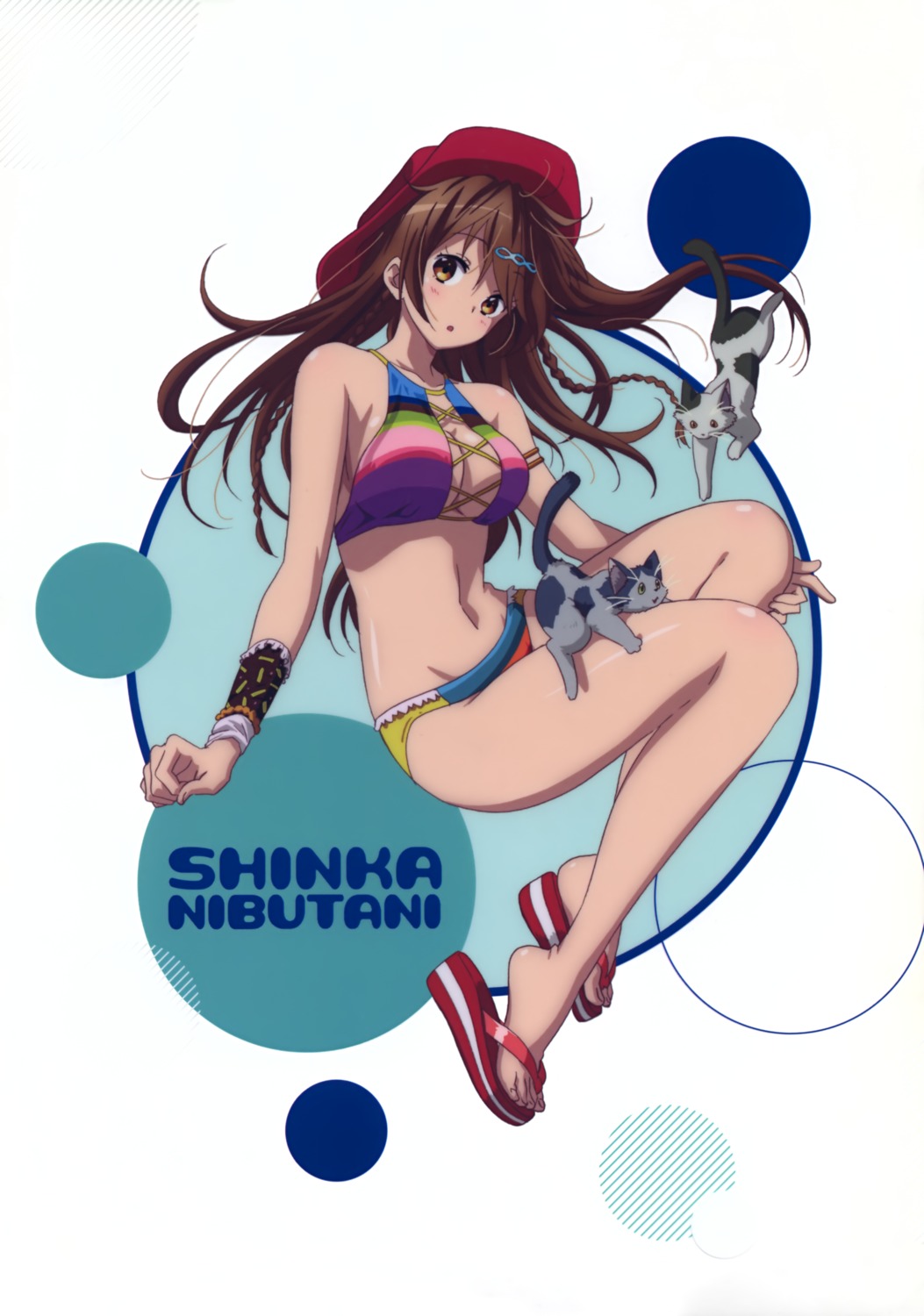 bikini chuunibyou_demo_koi_ga_shitai! cleavage neko nibutani_shinka swimsuits tagme