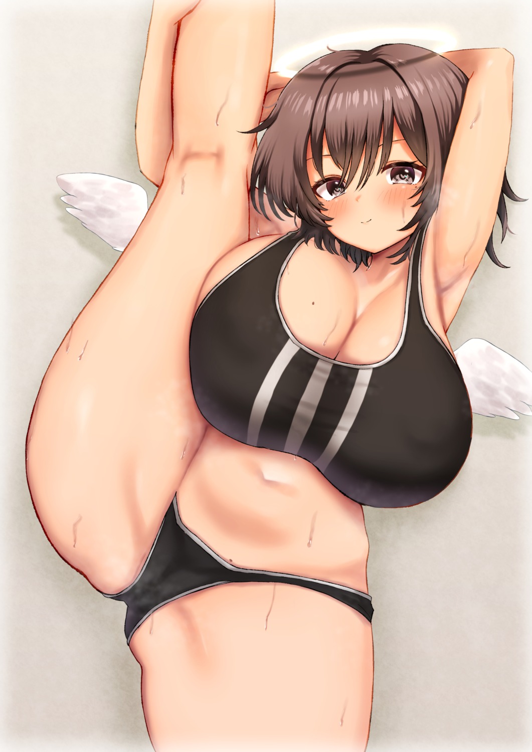 angel cameltoe erect_nipples gym_uniform sho_(wnmf3234) wings