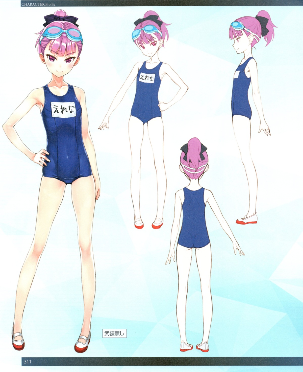 character_design fate/grand_order helena_blavatsky_(fate/grand_order) matsuryuu school_swimsuit sketch swimsuits type-moon