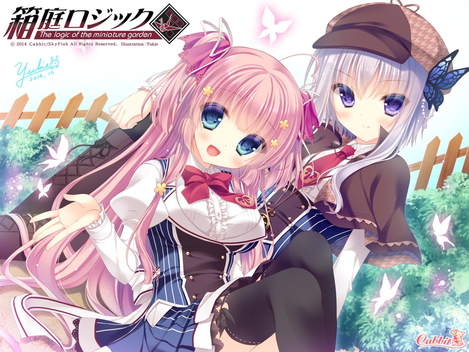 cabbit hakoniwa_logic iriya_koko maezono_kirika pantyhose seifuku thighhighs wallpaper yukie