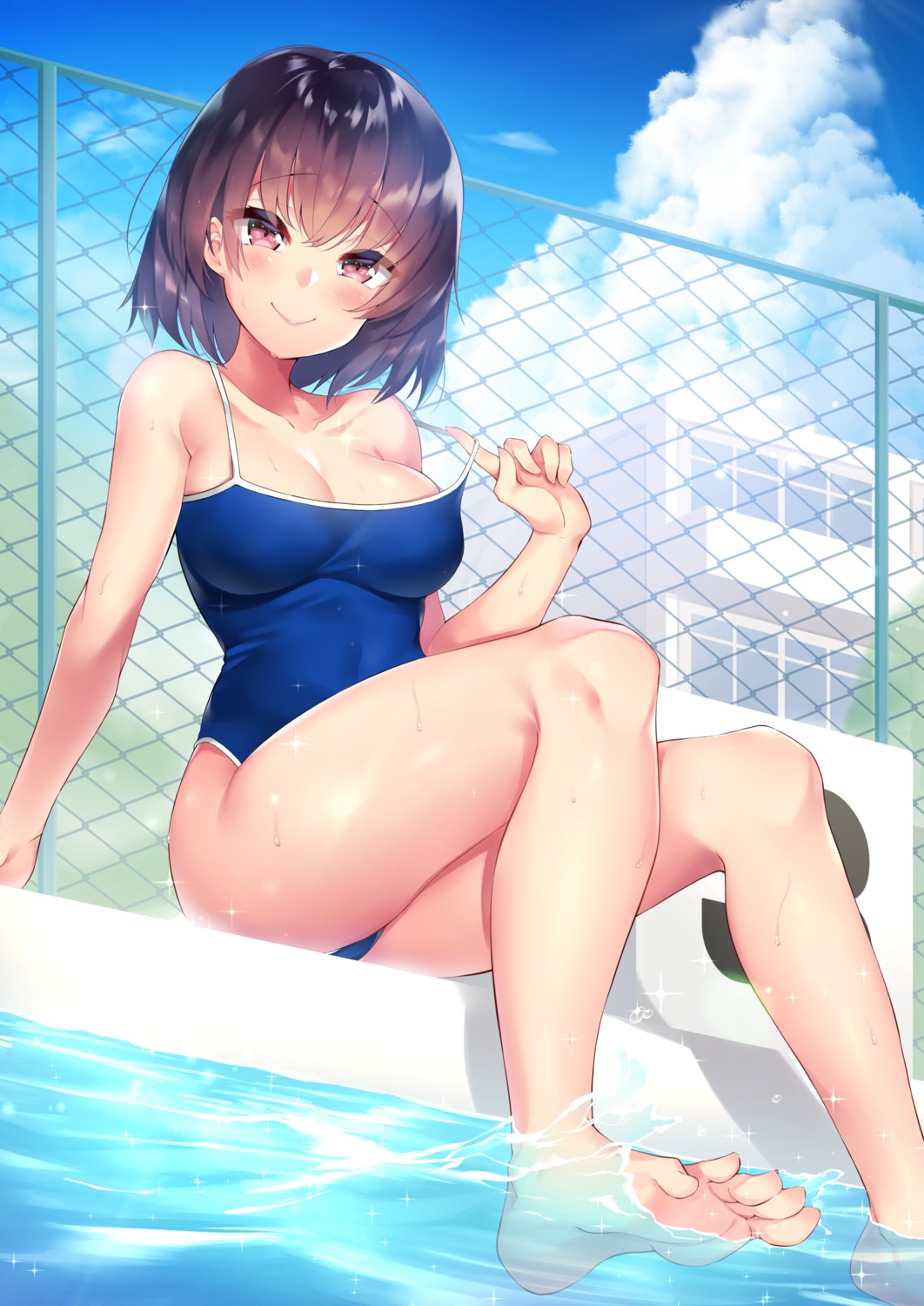 cleavage feet school_swimsuit swimsuits usa_b wet