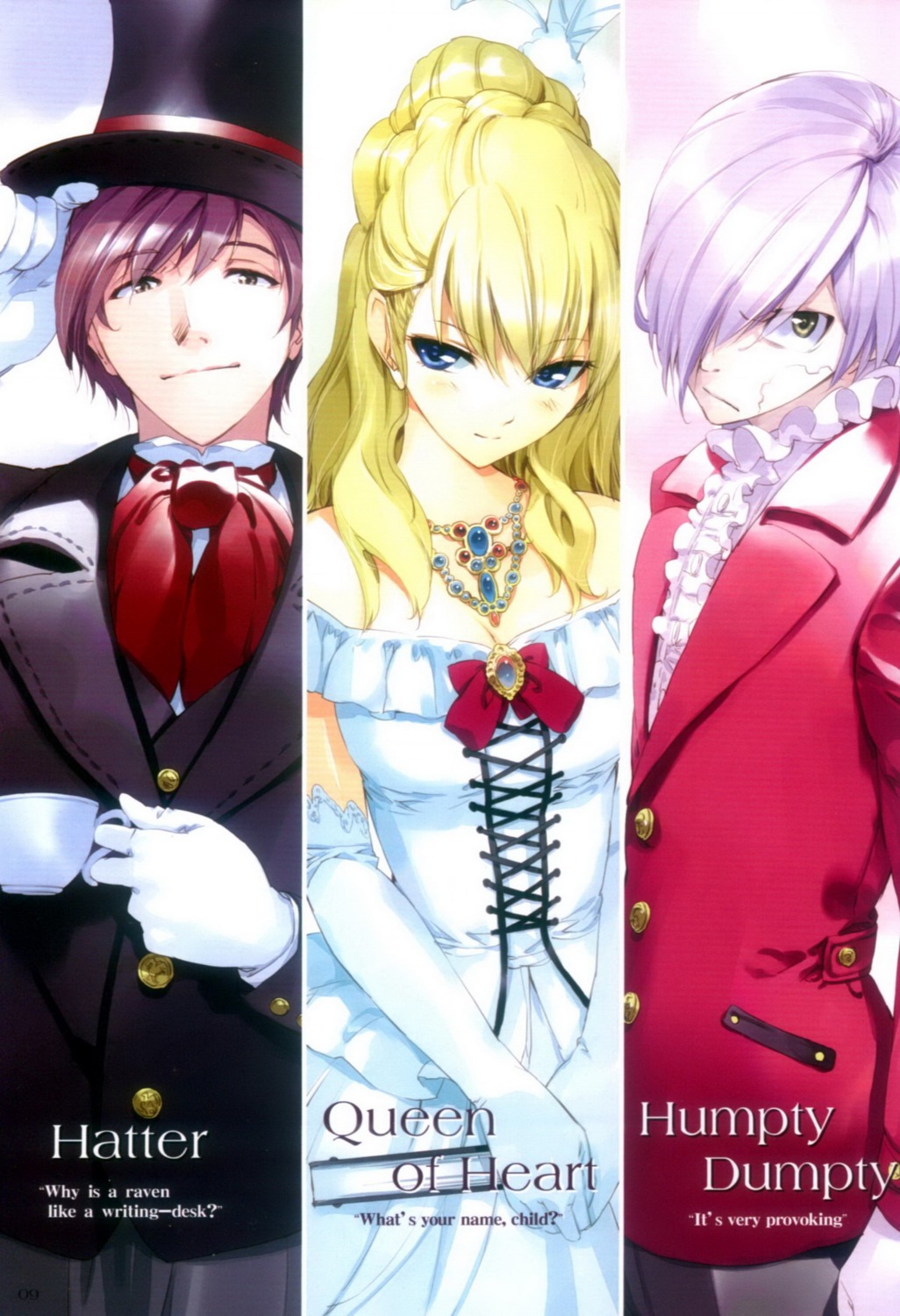 alice_in_wonderland fancy_fantasia mad_hatter queen_of_hearts ueda_ryou