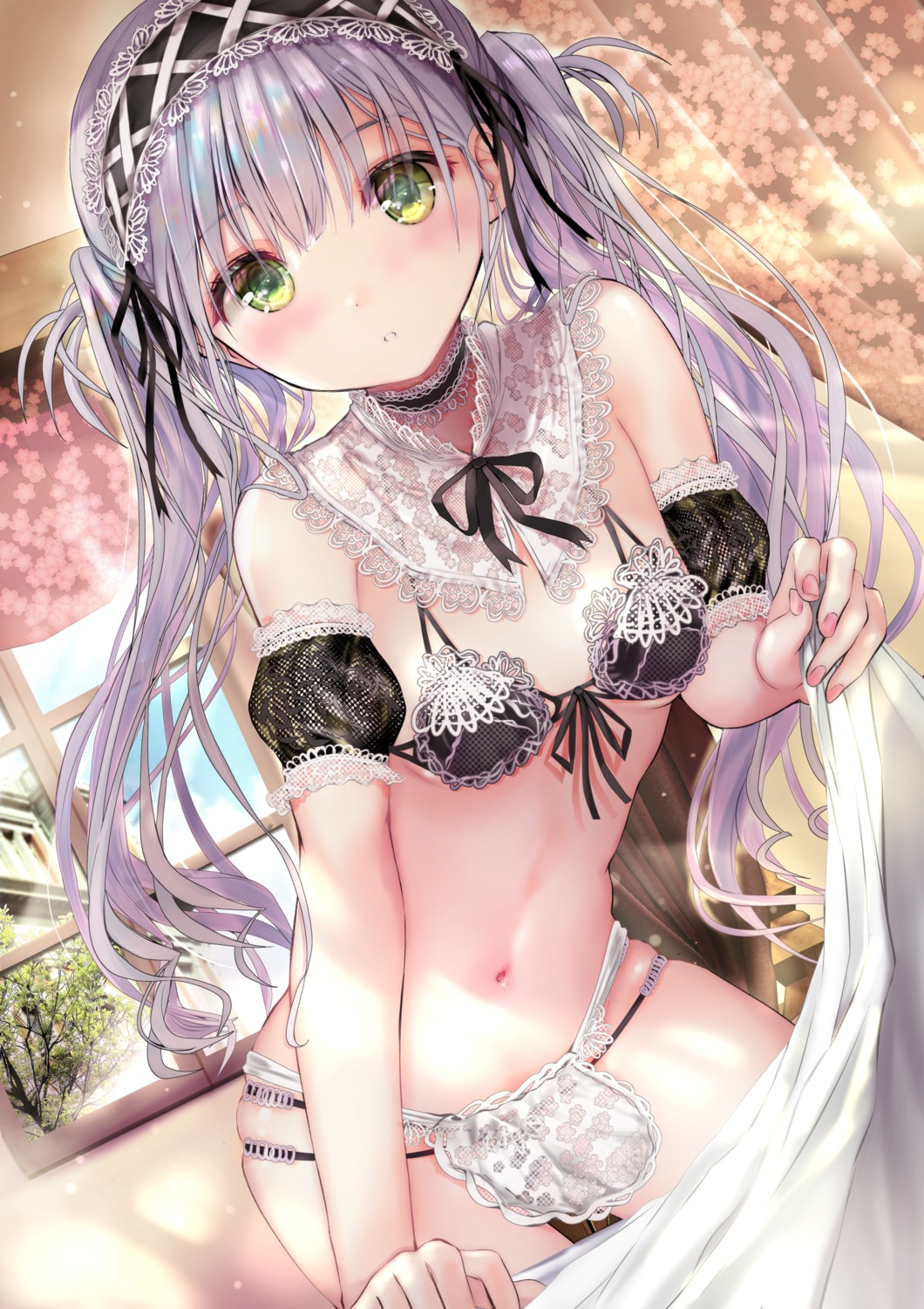 bra lingerie loli lolita_fashion maid ogata_tei pantsu see_through