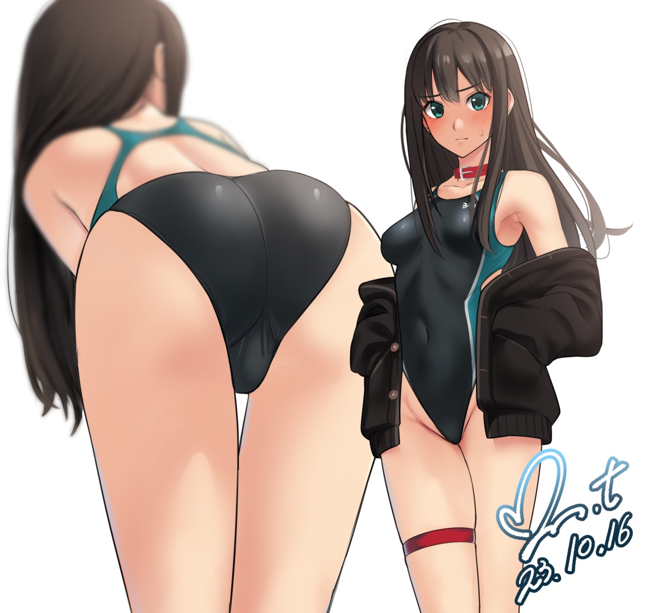 ass garter shibuya_rin sweater swimsuits the_idolm@ster the_idolm@ster_cinderella_girls yoo_tenchi