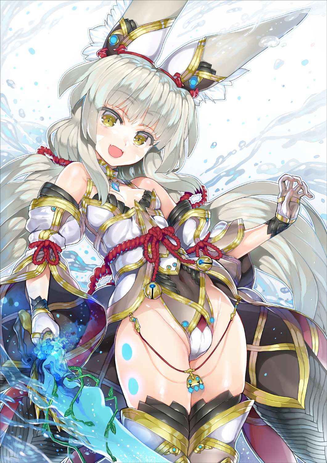 animal_ears armor cameltoe ch@r cleavage leotard niyah niyah_(blade) sword thighhighs xenoblade xenoblade_chronicles_2