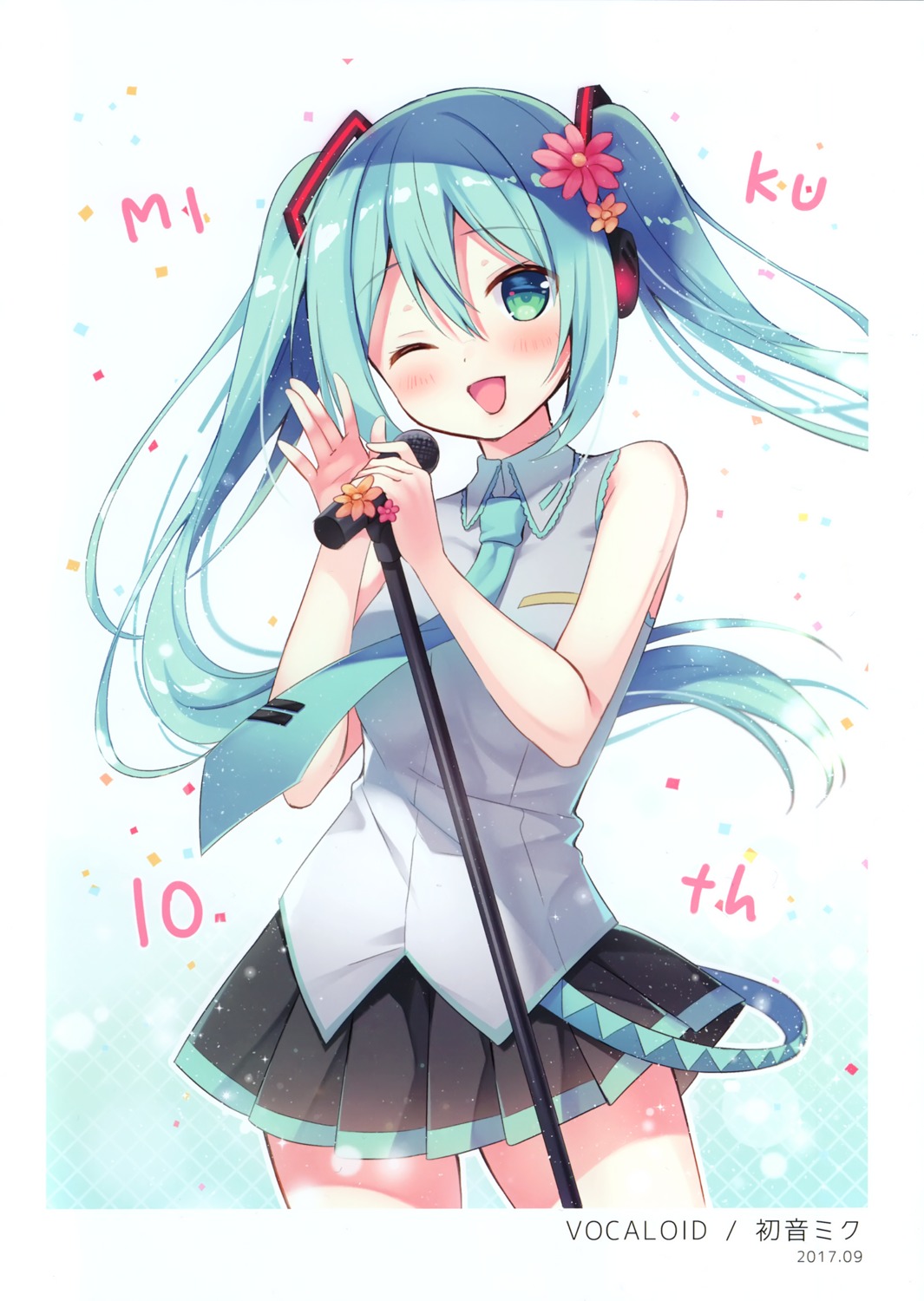 hatsune_miku headphones sumisaki_yuzuna vocaloid