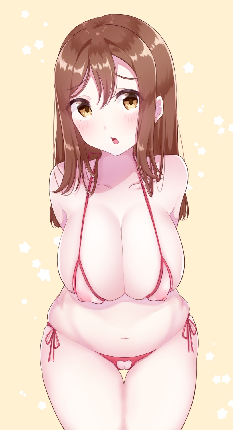 bikini breasts harukasu_(mememememo) kunikida_hanamaru love_live!_sunshine!! nipples pussy swimsuits uncensored