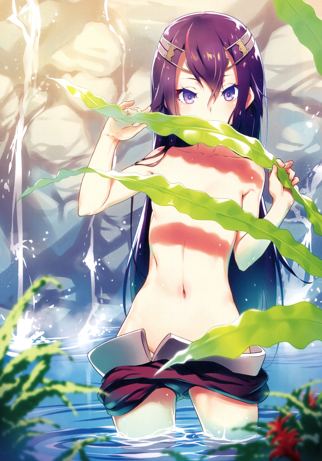 feoria_mahou_senki nilitsu nopan topless wet