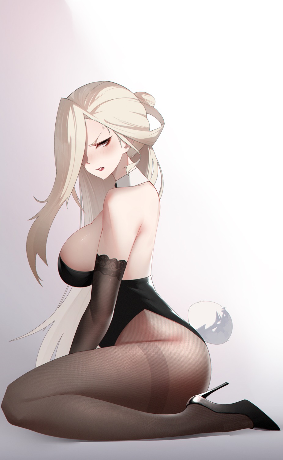 bunny_girl genshin_impact heels izaac no_bra pantyhose signora tail