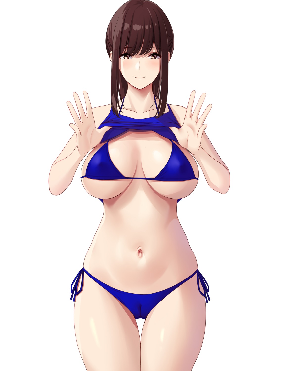 bikini cameltoe erect_nipples marui_koishi shirt_lift swimsuits undressing