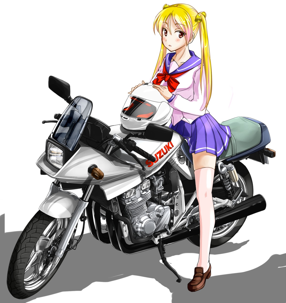 bakuon!! marimo0084570 seifuku suzunoki_rin thighhighs